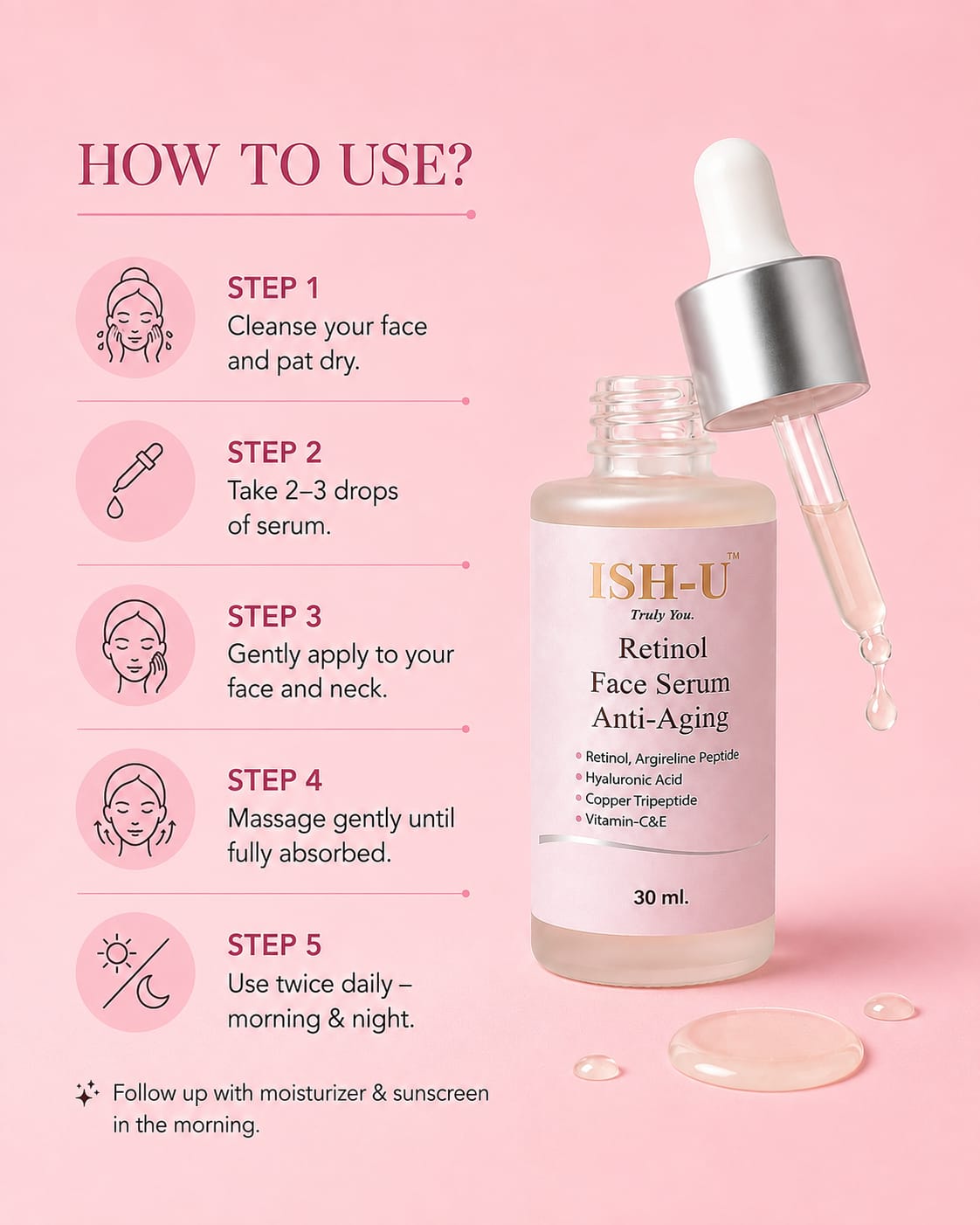 ISH-U™ Retinol Face Serum